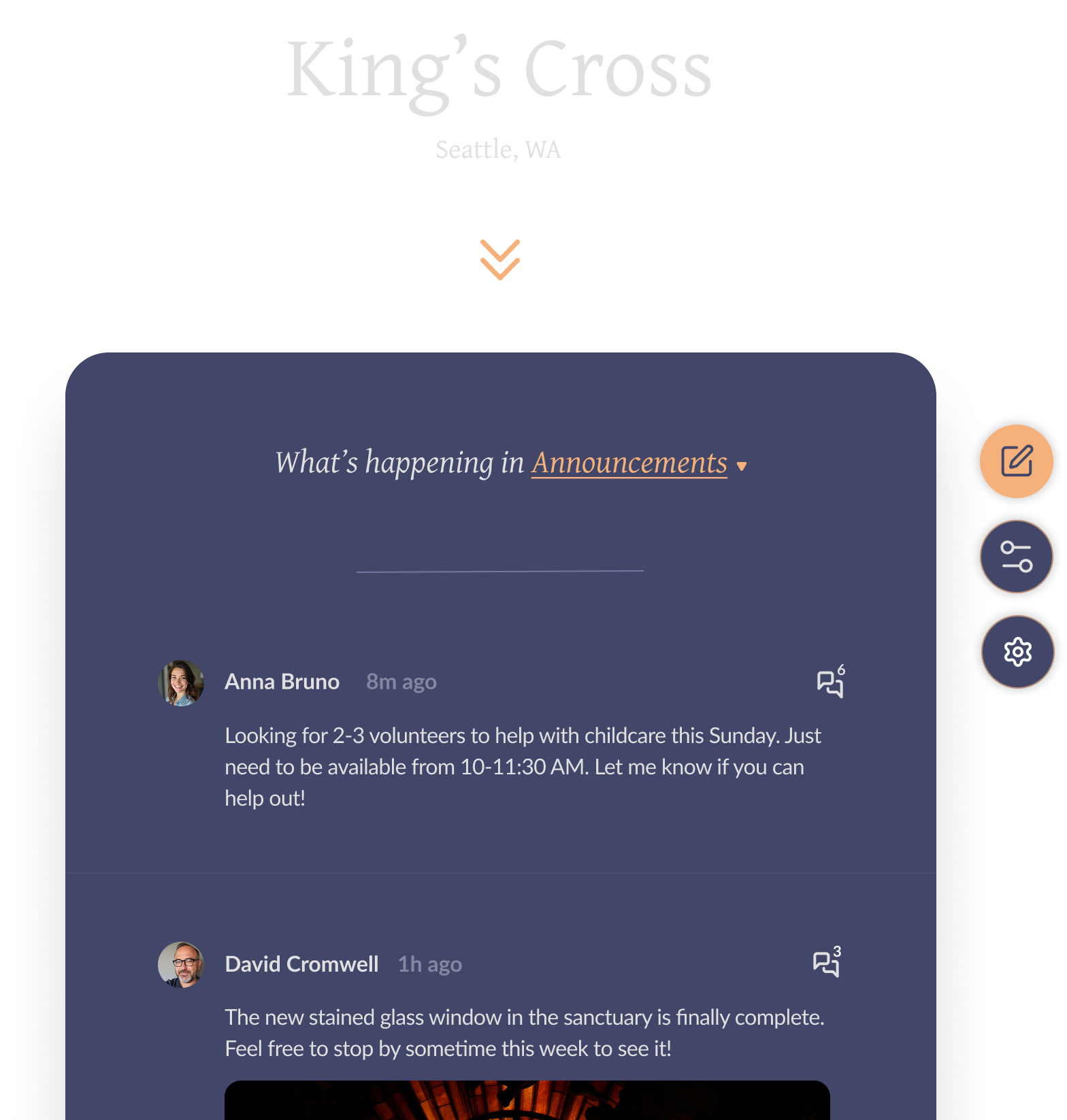 churchthreads app preview